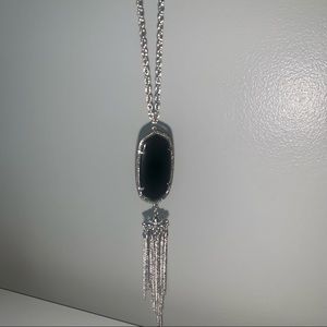 Kendra Scott Rayne Necklace - Silver and Black